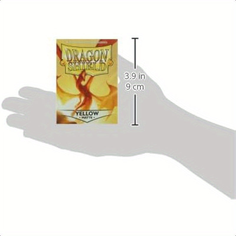 Dragon Shield Standard Size Sleeves Matte Yellow 100CT - Card Sleeves are Smooth and Tough - Compatible with Yugioh and Magic The Gathering Card Sleeves MTG TCG OCG