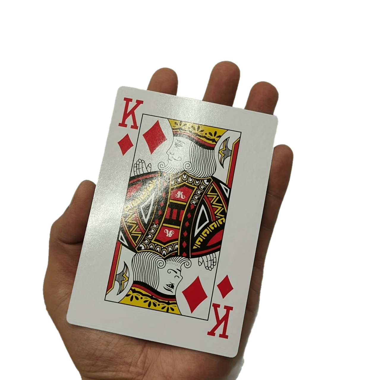 Jumbo Playing Cards for Indoor & Outdoor Fun - Durable Cardstock, Giant Size for Party Games & Holiday Entertainment, with Red & Black Design, Party Game Supplies|Traditional Playing Cards|Bold Suit Markings, Playing Cards Deck