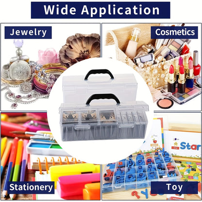 Trading Card Storage Box 900+ Baseball Card Boxes with 13 Independent Card Boxes, Each Can Hold 70 Cards Organizer Transparent Display Box Compatible with Various Cards\u002FSports Cards\u002FMTG