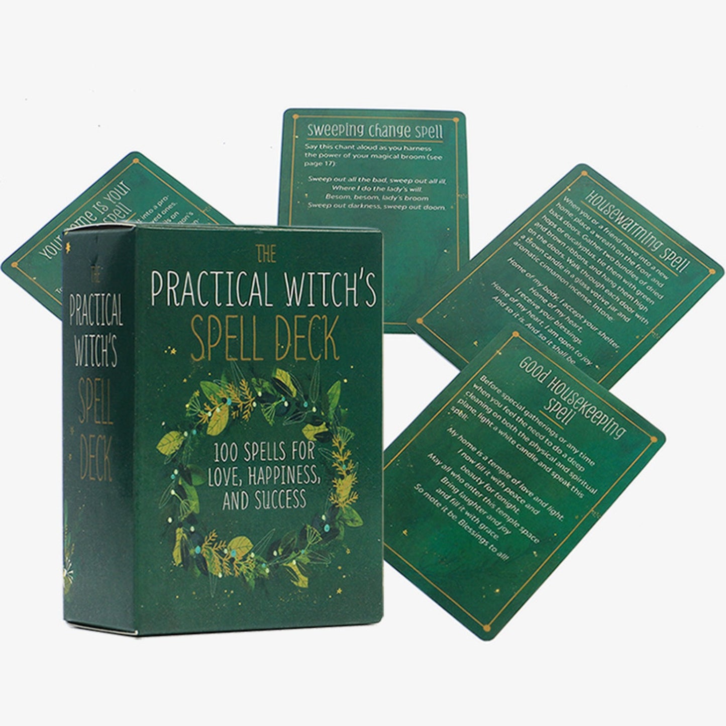100pcs Spell Cards For Practical Witchcraft: An Oracle Deck For Magical Guidance Halloween Christmas Gift