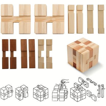 4pcs Kongming Lock Lu Ban Lock Puzzle Toy 's Cube Four-piece Set Brain Teaser Challenge Your Thinking Adult and Teenager Puzzle Toy 's Cube 3D Three-dimensional
