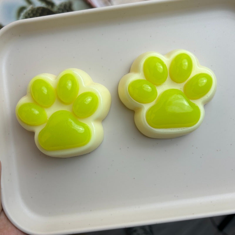 Cute Cat Paw Soft Toy, TPU Slow Rebound Desktop Decompression Toy, Squeezed Toy for Office And Home, Students And Adults, Mixed Colors, Fun Novelty Funny Toys, Valentine'S Day Gifts