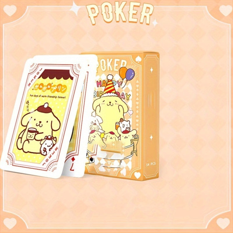 Sanrio Hellokitty Kuromi Cinnamoroll My Melody Playing Cards Poker 54-card Rich Patterns 4 Cute Styles Optional With Box Ideal For Party Games Festivals Attractive Lovers Gift