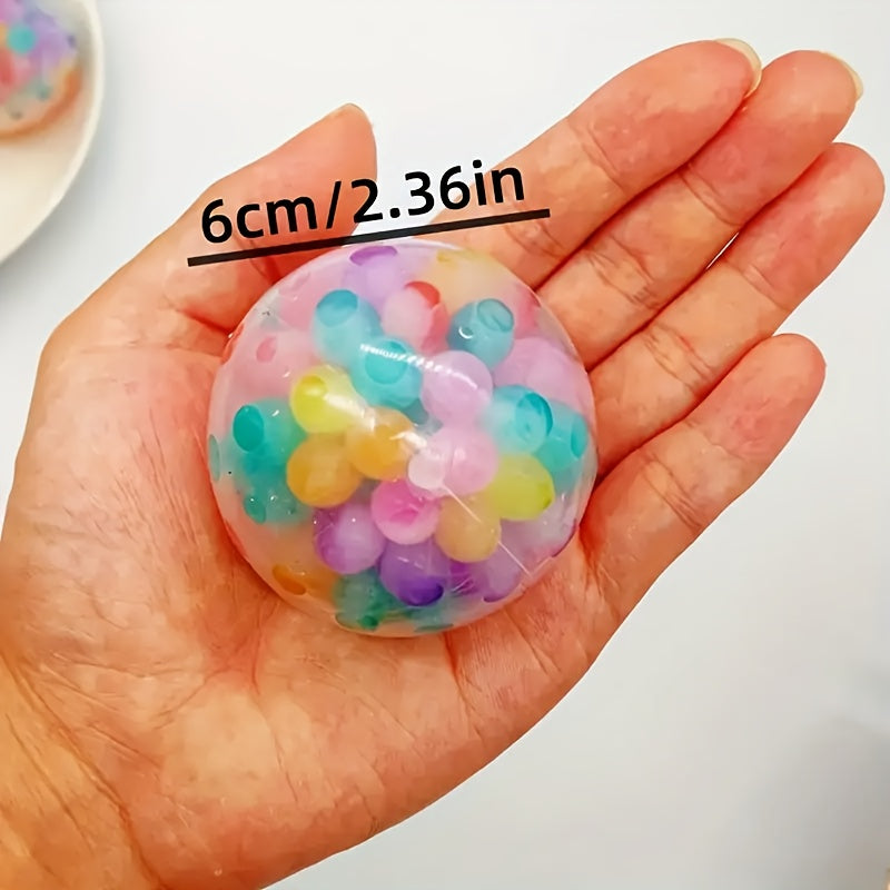 Other - Novelty Toy Rainbow Water Drop Grape Squeeze Ball - Party Relaxation Toy, Perfect Gift for Christmas and Halloween, Suitable for Winter and New Year