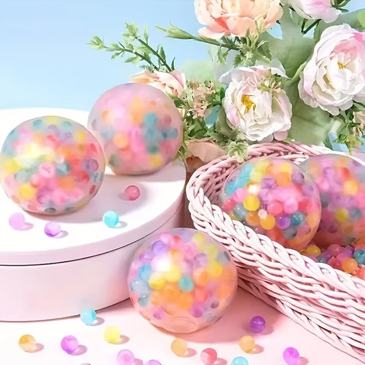 Other - Novelty Toy Rainbow Water Drop Grape Squeeze Ball - Party Relaxation Toy, Perfect Gift for Christmas and Halloween, Suitable for Winter and New Year
