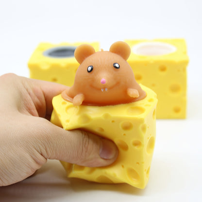 Creative Decompression Toy Fidget Creative Decompression Toy, Cute Cheese Mouse Cup, Pinch Music Squeeze Squirrel Cup, Decompression Toy