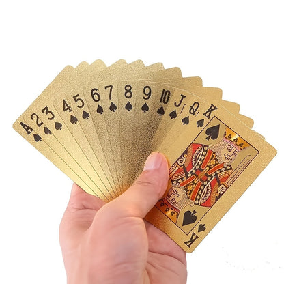 Two Sets of Waterproof Playing Cards, Ideal for Poker Games During Family Gatherings.