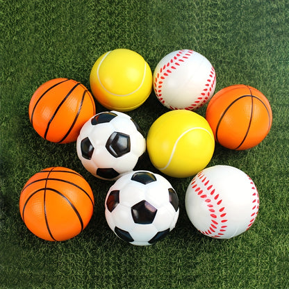 12pcs WEIFF Mini Sports Balls - Vibrant Basketball, Baseball, Soccer & Tennis Stress Balls for Youngsters | Ideal for Party Favors & Decorations, Ball Toys