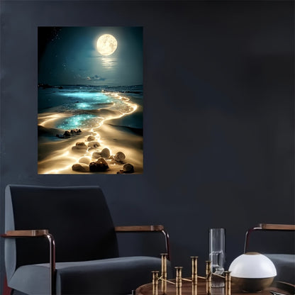 1000pcs Moonlight Beach Puzzles for Adults, Birthday, Halloween, Thanksgiving, Easter Gift