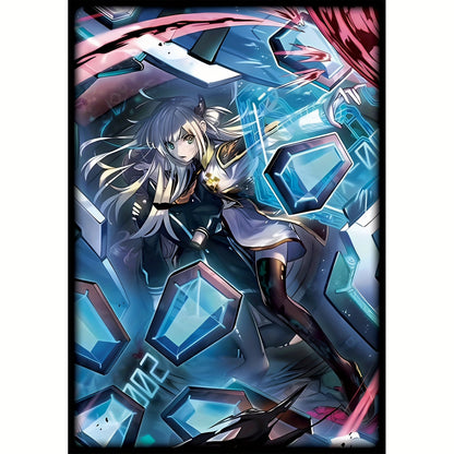 Premium Anime Card Sleeves 50 Pack Premium Anime Gaming Card Sleeves - Protective Trading Card Covers, Compatible with Japanese Size Cards, Ideal for PTCG Collectors and Players, Age 14+