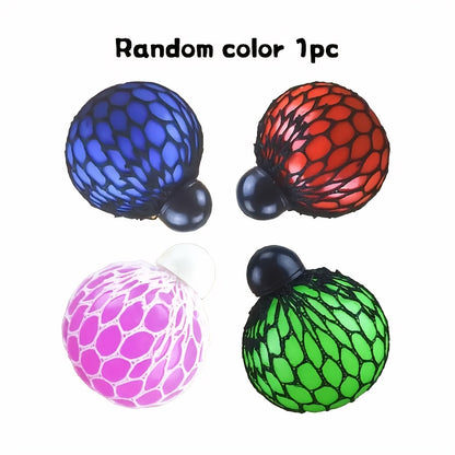 Fei Rui Rainbow Grape Squeeze Ball, Mixed Color, Thermoplastic Polyurethane, Uncharged, Creative, for Stress Relief, with Christmas & Halloween Gifts