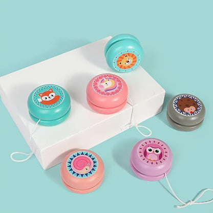 Cartoon animal wooden yo-yo, puzzle puzzle novelty toys, Easter, Thanksgiving holiday parties perfect gifts