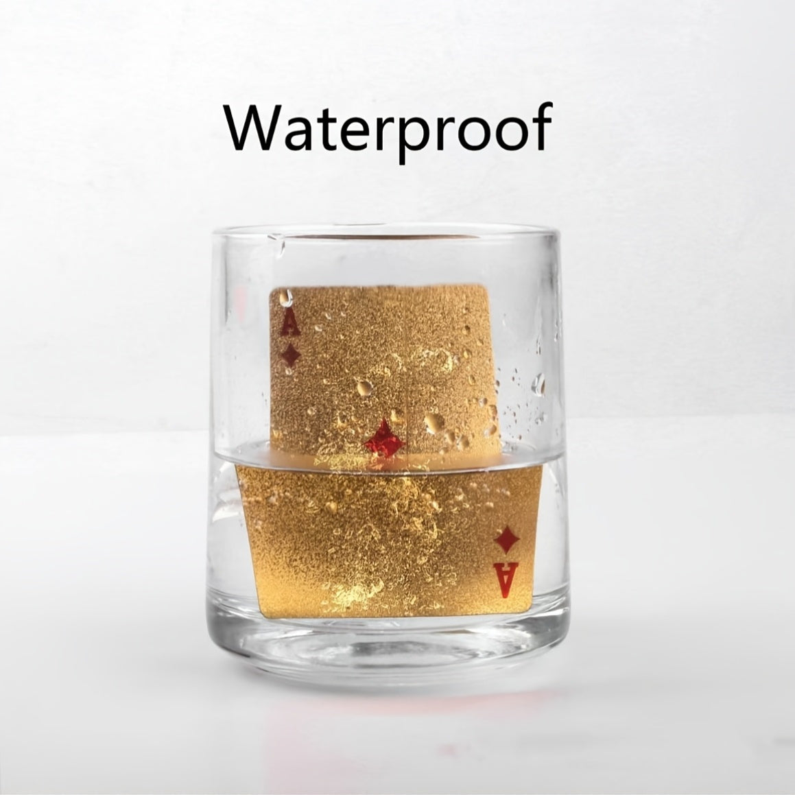 Waterproof and Flexible Golden Deck of Cards - High-Quality Plastic for Parties and Games