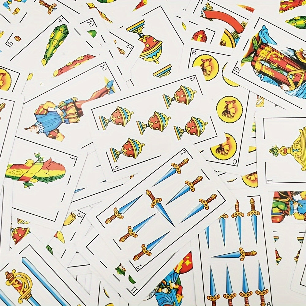 Authentic Spanish Playing Cards - Classic Baraja De Navidad Design, Paper Material, Ideal for Christmas, Puerto Rican & Mexican Styles