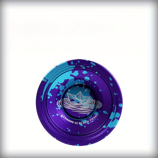 1pc Professional Aluminum Alloy Yo-Yo for Beginners - Purple & Blue Design, Lightweight & Durable, Includes Gloves & Rope (5X Longer Life) - Perfect for Competitive Play & Smooth Tricks, Beginner Yo Yo | Purple Blue Color |