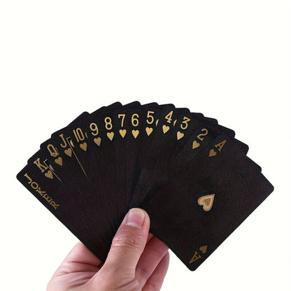 Two Sets of Waterproof Playing Cards, Ideal for Poker Games During Family Gatherings.