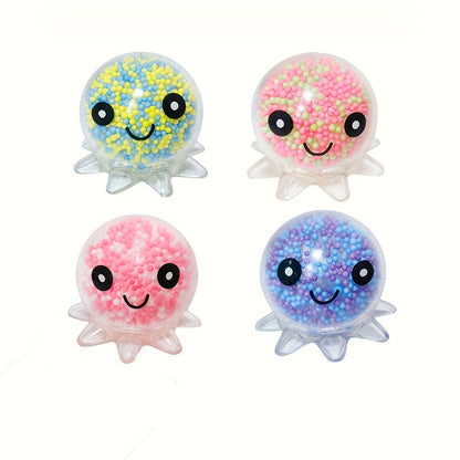 4pcs of Fidget Toys for Kids And Adults - Wet Balls, Stress Balls, And Octopus Squeeze Balls! Gifts for Christmas, Halloween, And Thanksgiving.