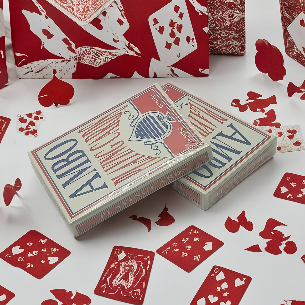 Jumbo Playing Cards for Indoor & Outdoor Fun - Durable Cardstock, Giant Size for Party Games & Holiday Entertainment, with Red & Black Design, Party Game Supplies|Traditional Playing Cards|Bold Suit Markings, Playing Cards Deck