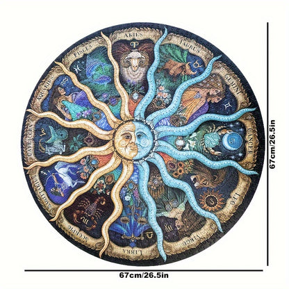 1000pcs\u002Fset Puzzle For Adults, Space Moon Jigsaw Puzzles 1000 Pieces, Telescope Planet Close-up Round Puzzle, High Resolution, Matte Finish, No Dust Space Puzzle For Mother's Day, Father's Day, Bee Festival, Independence Day, Pride Day