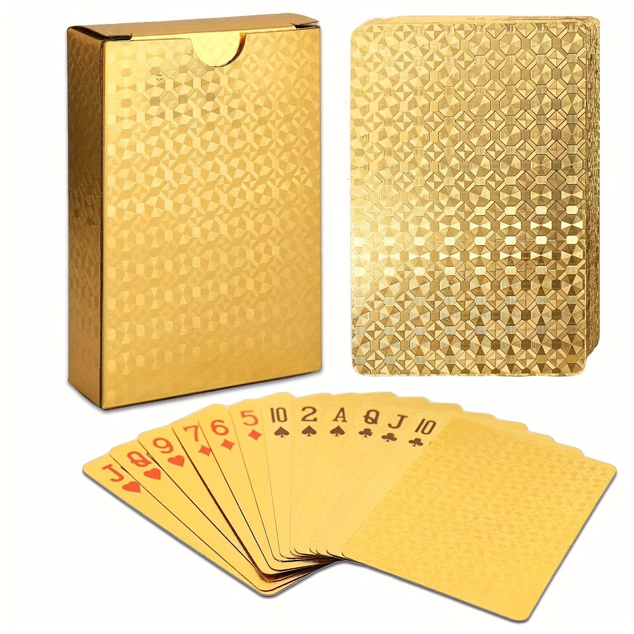 Premium Golden Waterproof Playing Cards - Ideal for Poker, Parties & Games | Perfect Gift for Halloween, Thanksgiving, Christmas, 1pc