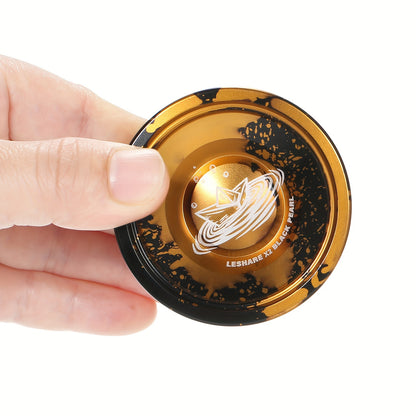 Professional Yoyo Alloy Aluminum YoYo Ball (Black With Golden) With Glove, Strings And Responsive Bearing Kit