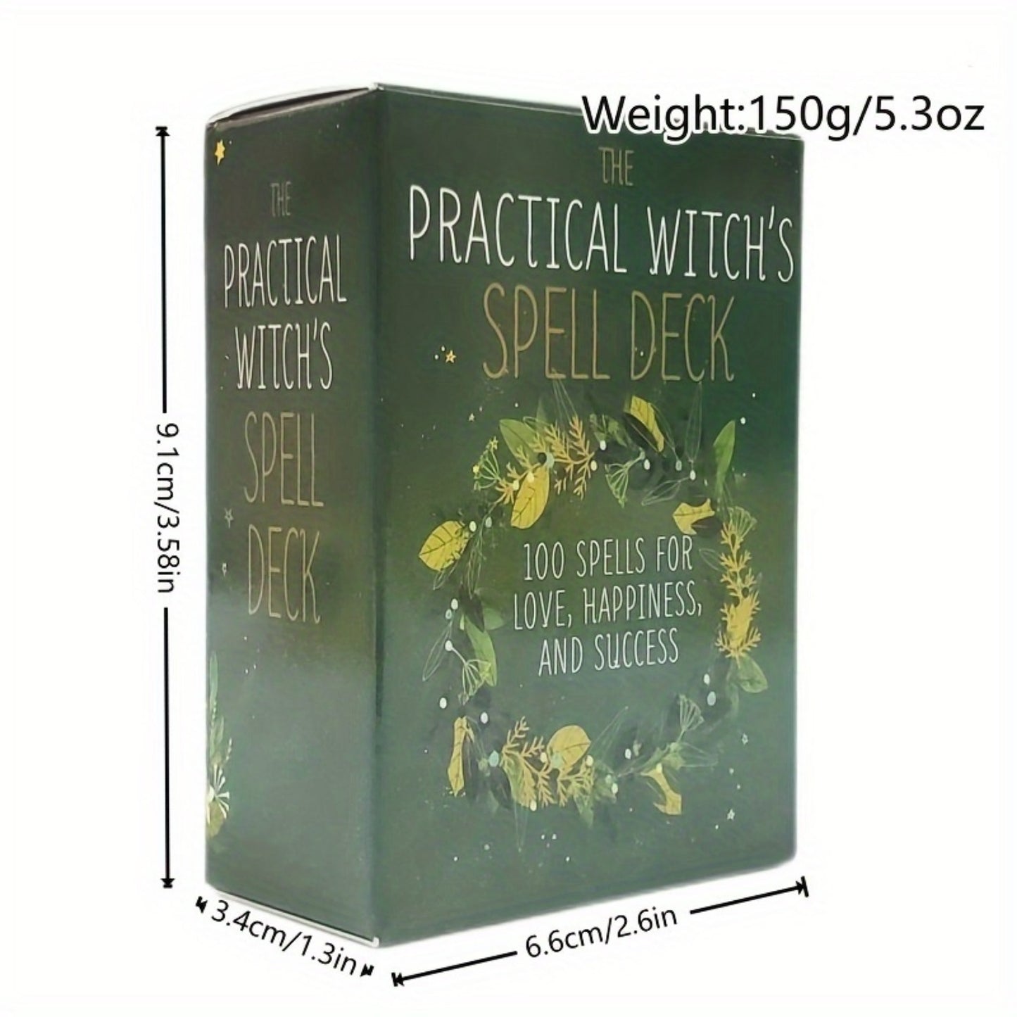 100pcs Spell Cards For Practical Witchcraft: An Oracle Deck For Magical Guidance Halloween Christmas Gift