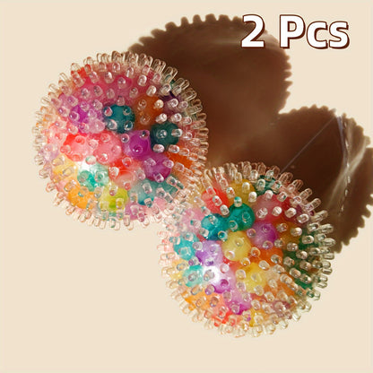 Colorful Stress Balls: Squishy Balls Filled with Water Gel Beads - Super Fun to Pull, Stretch & Squeeze - 2.36 inches - Perfect for Adults - Great Party Favors or Gifts