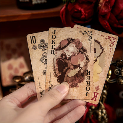 55pcs\u002Fbox Poker Cards Exquisite Retro Magic Dark Mysterious Style, Card Game Multiplayer Game Relaxation Entertainment Party Use Scrapbook Decoration
