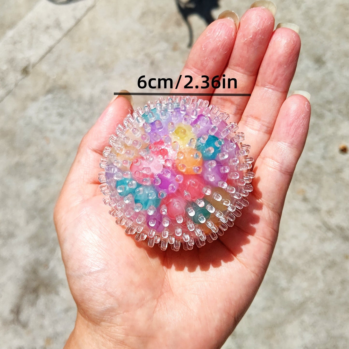Colorful Stress Balls: Squishy Balls Filled with Water Gel Beads - Super Fun to Pull, Stretch & Squeeze - 2.36 inches - Perfect for Adults - Great Party Favors or Gifts
