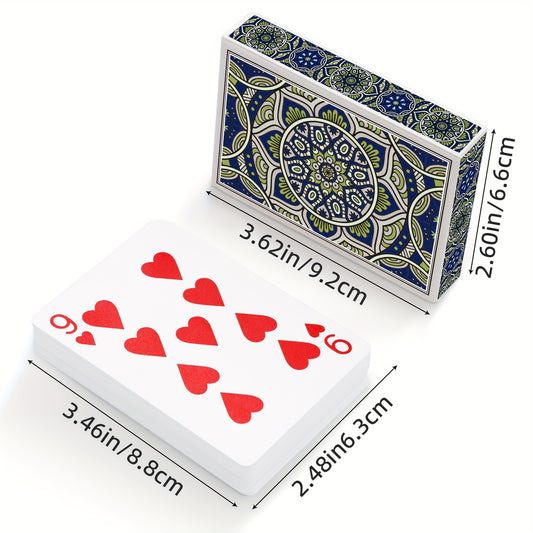 Waterproof Large Print 2-Pack Jumbo Plastic Playing Cards - Poker Size Card Game Set for Adults & Seniors - Durable Boxed Deck, Math Game, Ideal for Christmas, Halloween, Thanksgiving Gifts