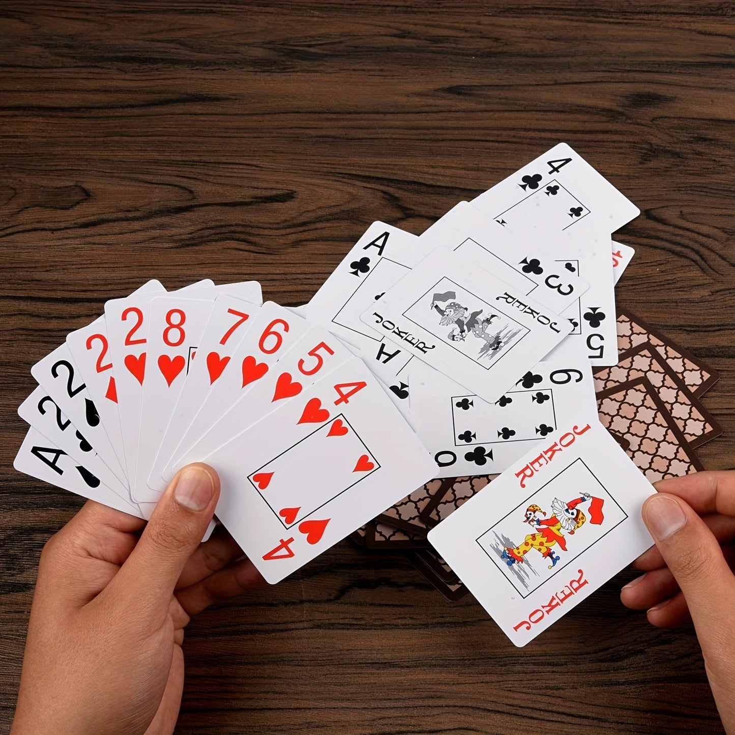 2 Decks of 100% Waterproof Plastic Playing Cards - Large Print Poker Cards for Endless Fun! Halloween Christmas Gift