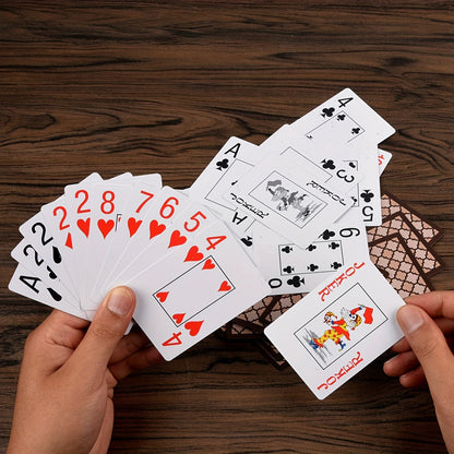 2 Decks of 100% Waterproof Plastic Playing Cards - Large Print Poker Cards for Endless Fun! Halloween Christmas Gift