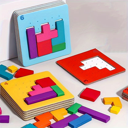 Quick Interactive Geometric Jigsaw Puzzle Toy Educational Tabletop Game Teaching Aids Christmas Gift for Quick Battle