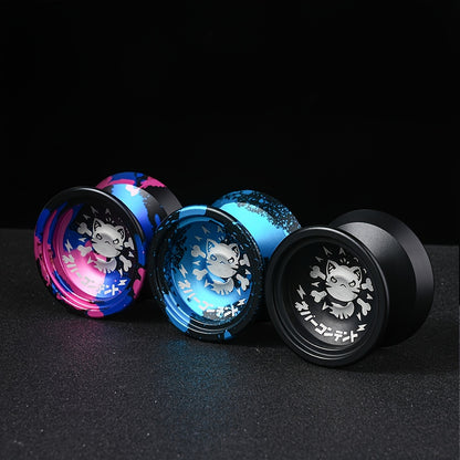 10 Strings Professional Aluminum Alloy Yo-Yo with Ball Bearing, Rope, Gloves, and Bearings