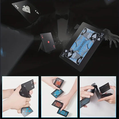 Durable Waterproof PVC Illusionist Playing Cards - High-Index Plastic, Perfect for Game Nights & Family Fun