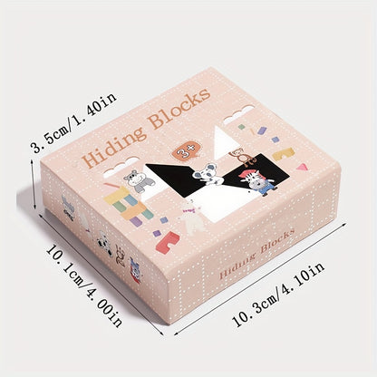 Enhance Spatial Thinking & Imagination with Beechwood Hidden Blocks Puzzle - Family Interactive Tabletop Game