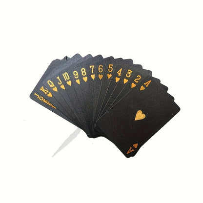 Two Sets of Waterproof Playing Cards, Ideal for Poker Games During Family Gatherings.