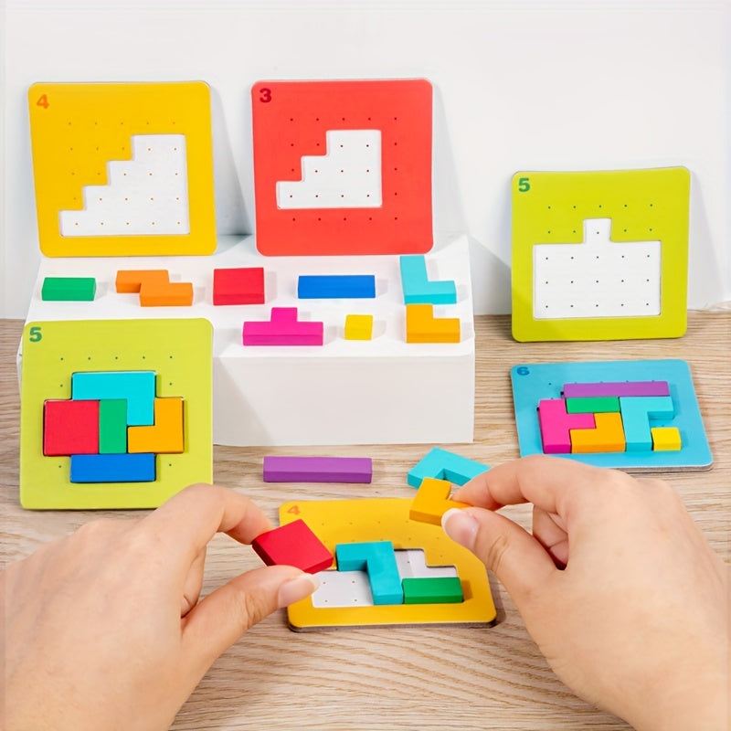 Quick Interactive Geometric Jigsaw Puzzle Toy Educational Tabletop Game Teaching Aids Christmas Gift for Quick Battle