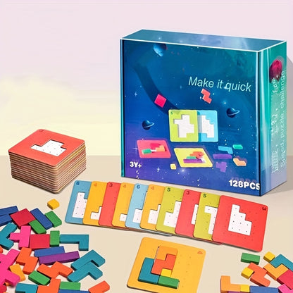 Quick Interactive Geometric Jigsaw Puzzle Toy Educational Tabletop Game Teaching Aids Christmas Gift for Quick Battle
