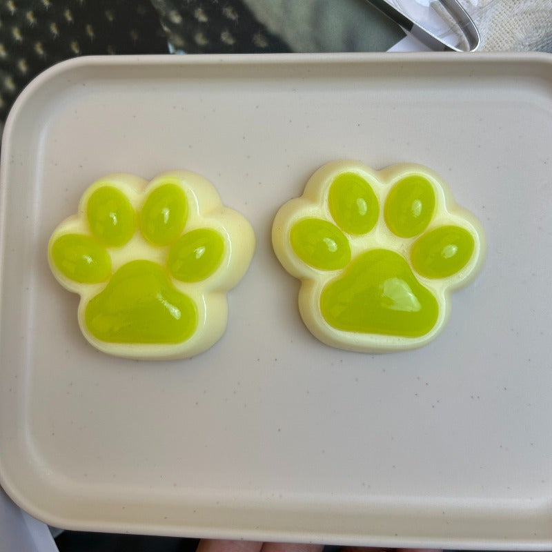 Cute Cat Paw Soft Toy, TPU Slow Rebound Desktop Decompression Toy, Squeezed Toy for Office And Home, Students And Adults, Mixed Colors, Fun Novelty Funny Toys, Valentine'S Day Gifts