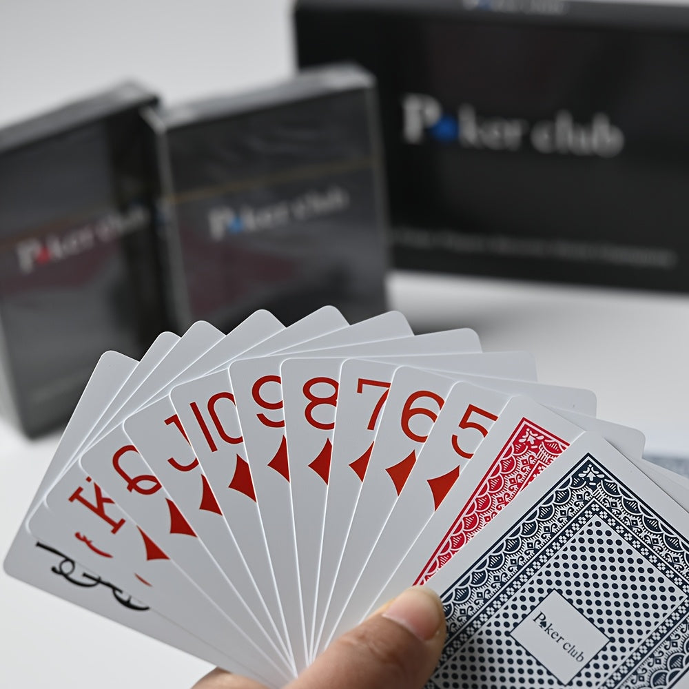 2 Pairs of 100% PVC Plastic Playing Cards, Durable and Stain-Resistant, Giant Index Playing Cards, Wide Cards 2.48*3.46inch, Family and Colleague Party Board Game Cards