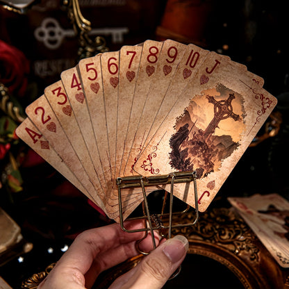 55pcs\u002Fbox Poker Cards Exquisite Retro Magic Dark Mysterious Style, Card Game Multiplayer Game Relaxation Entertainment Party Use Scrapbook Decoration