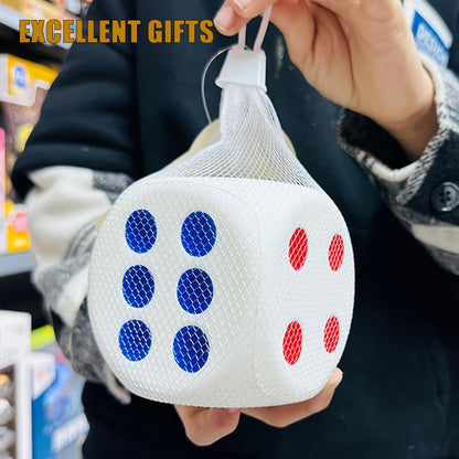1 Large Dice Stress Relief Ball, 3.1 Inch Soft Foam Dice Stress Relief Ball for Birthday Theme Party Decoration, Anxiety Relief Gift, Suitable for Adult Men And Women