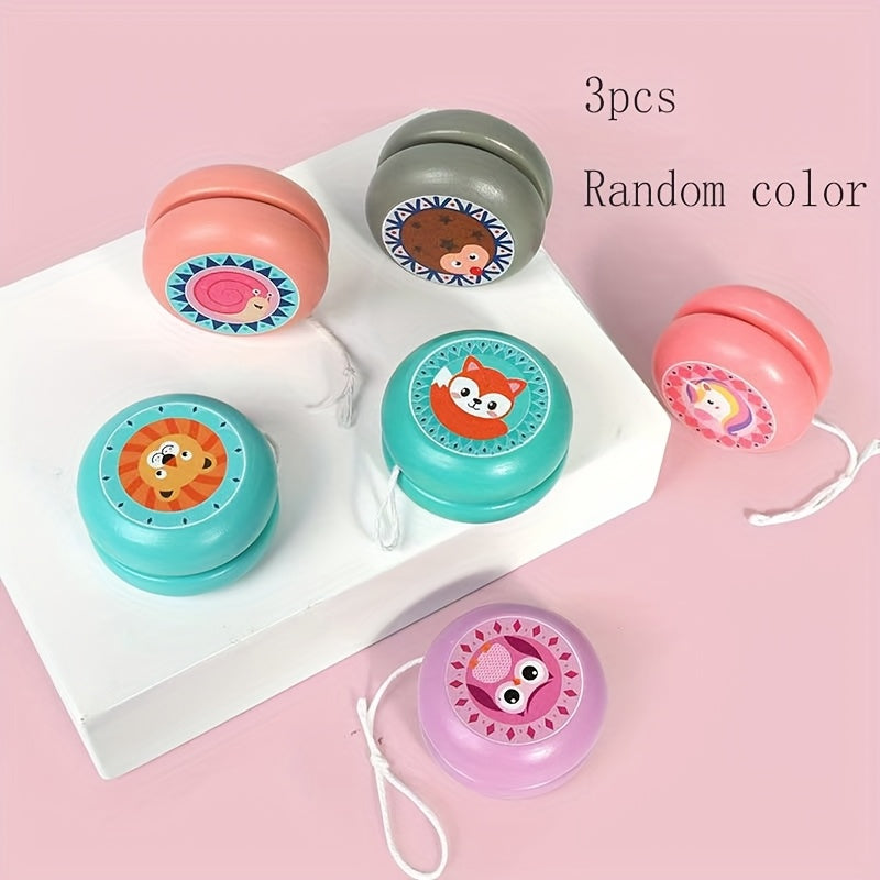 Cartoon animal wooden yo-yo, puzzle puzzle novelty toys, Easter, Thanksgiving holiday parties perfect gifts