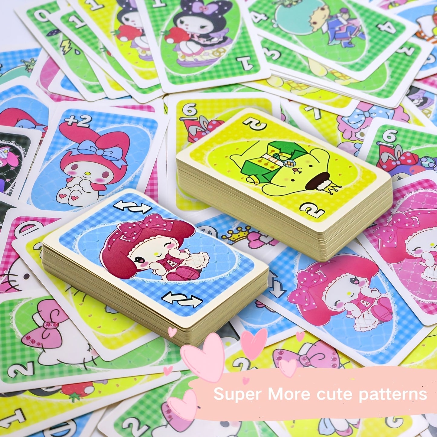 1pc\u002F2pcs Sanrio Elements Game Cards Fashionable and Exquisite Game Cards Suitable for Family Gatherings Outdoor Leisure Time Intellectual Game Exercise Memory Exercise Cards Collectible Cards Holiday Gifts