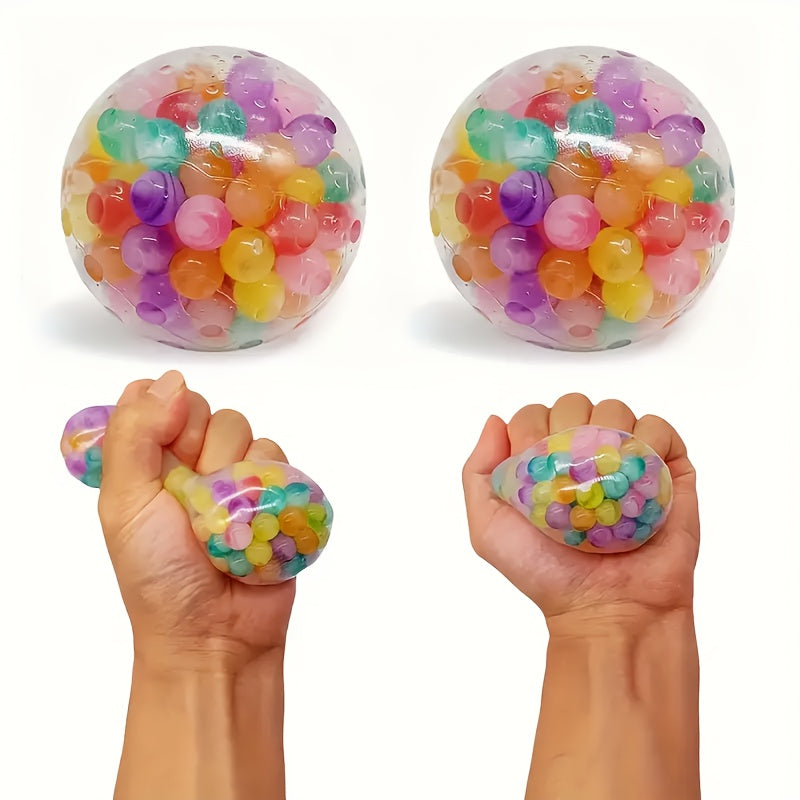 Other - Novelty Toy Rainbow Water Drop Grape Squeeze Ball - Party Relaxation Toy, Perfect Gift for Christmas and Halloween, Suitable for Winter and New Year