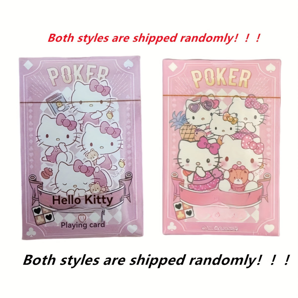 Sanrio Hellokitty Kuromi Cinnamoroll My Melody Playing Cards Poker 54-card Rich Patterns 4 Cute Styles Optional With Box Ideal For Party Games Festivals Attractive Lovers Gift