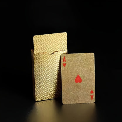 Two Sets of Waterproof Playing Cards, Ideal for Poker Games During Family Gatherings.