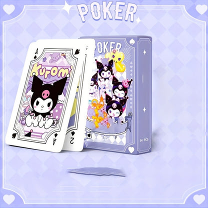 Sanrio Hellokitty Kuromi Cinnamoroll My Melody Playing Cards Poker 54-card Rich Patterns 4 Cute Styles Optional With Box Ideal For Party Games Festivals Attractive Lovers Gift