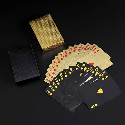 Two Sets of Waterproof Playing Cards, Ideal for Poker Games During Family Gatherings.